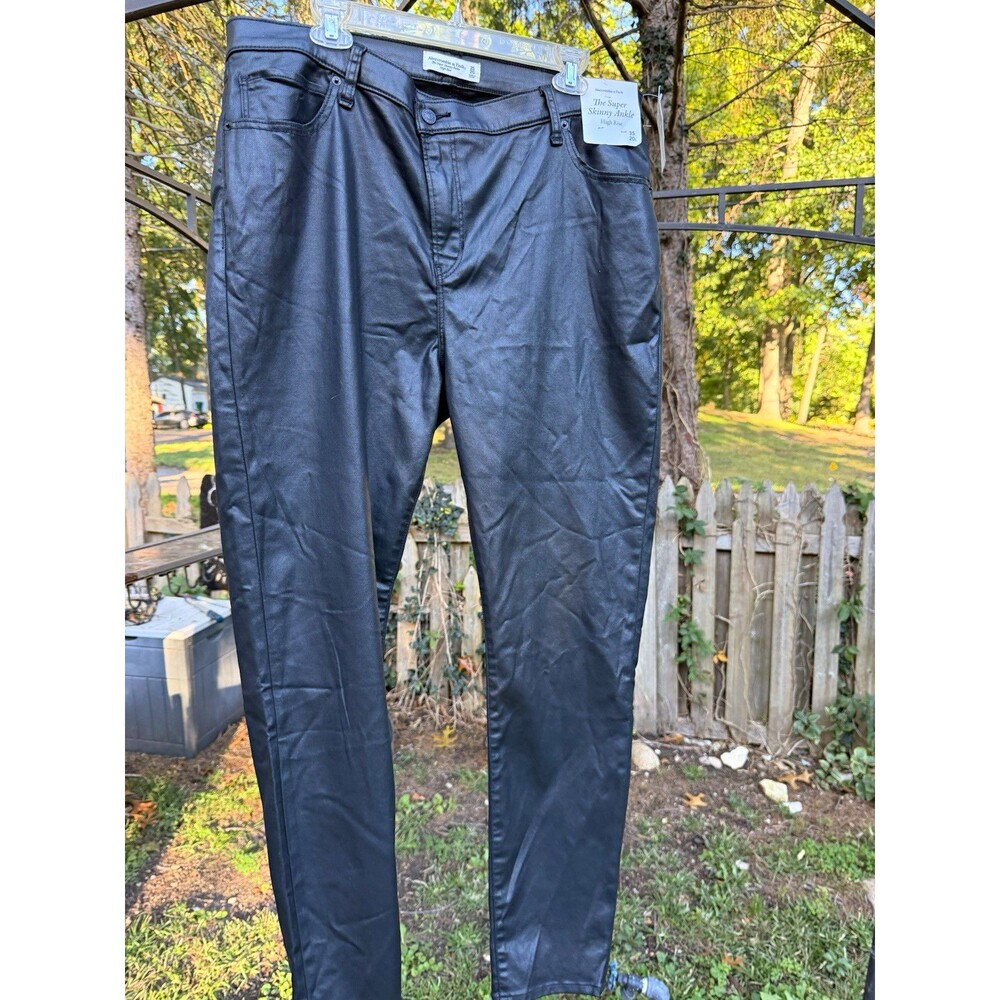 Abercrombie & Fitch Super Skinny Ankle High Rise Jeans Womens 35/20 Black